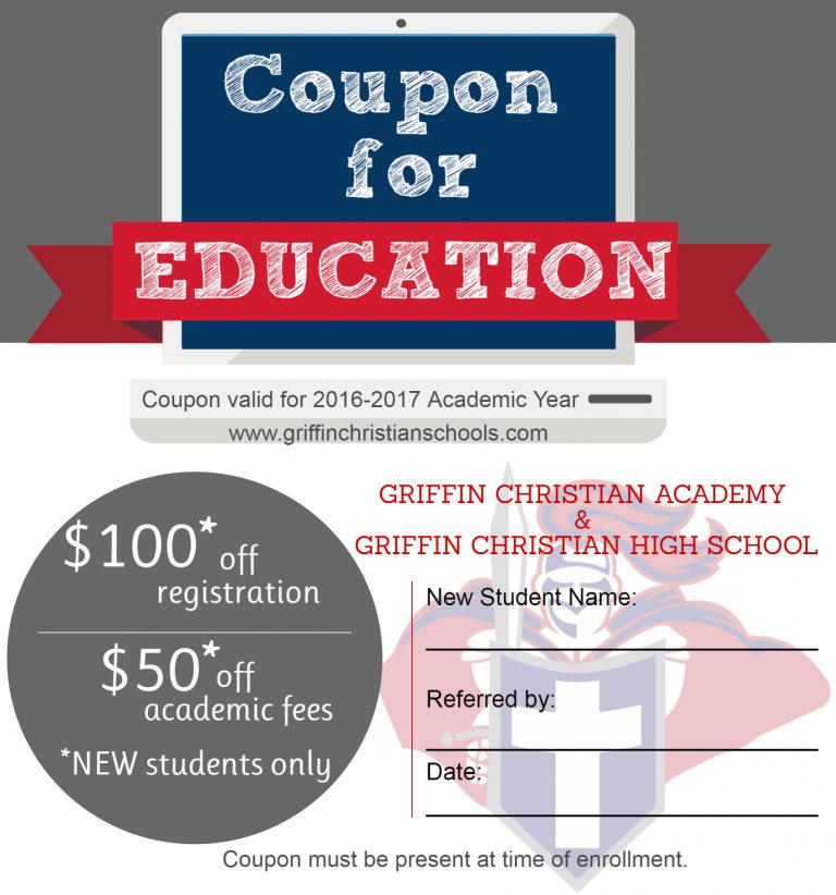 Coupon for Education Griffin Christian School